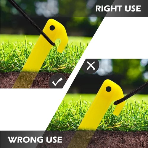 24pcs 9 inches Plastic Tent Pegs Durable Spike Hook Awning Camping Caravan Pegs Accessory,Plastic Tent Stakes Suitable for Outdoor Lawn, Beach,Garden Decoration and Fixation