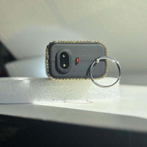 Rhinestone Stun Gun Keychain – Compact Rechargeable Self-Defense Taser with Flashlight, Holster & Keyring for Women’s Personal Safety