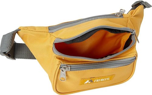 Everest Signature Black Waist Pack - Versatile One Size Travel Bag