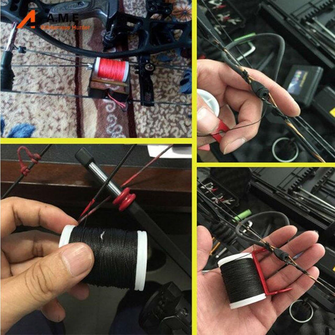 SHARROW 131 yard/120 m Archery Bow String Serving Thread Durable Nylon Bowstring Serving Thread for Compound Recurve Bow Tying Peep Sight Nock Point