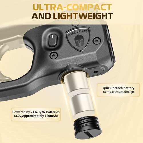 WARRIORLAND Pistol Light Laser Combo Fits S&W M&P 9 /.40 Shield M2.0 Only, Not for Shield/Plus/EZ/Shield .45, Compact 150-Lumen Trigger Mounted Light with Green Laser & White LED, 3 Light Modes