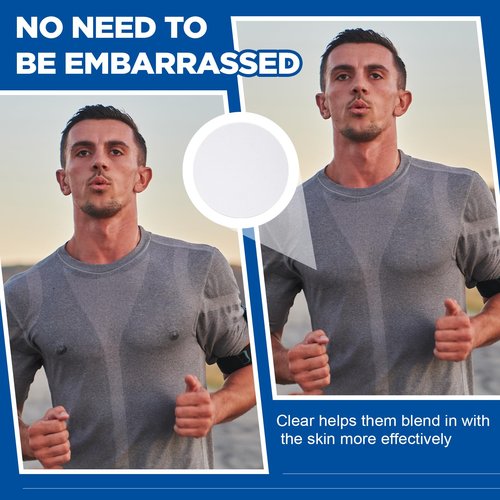 Syhood 100 Pieces 200/100 Pcs Nipple Covers for Men Anti-Chafing Protector Nipple Tape Men Pasties Covers Sticker for Running Sports