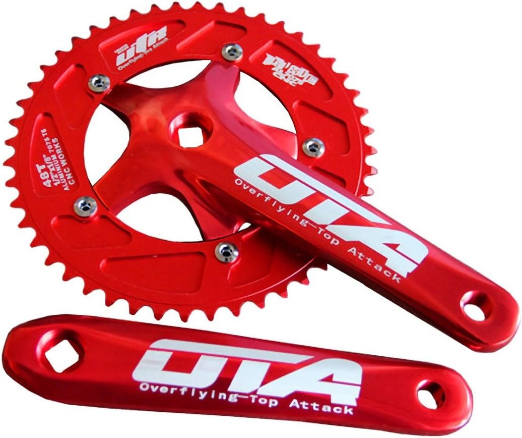 SENQI Bicycle Chain Wheel Fixed Gear 48T Aluminum Alloy CNC Cycling Racing Bike Accessories with Crank