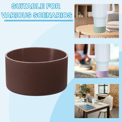 PATIKIL Silicone Boot, 1pcs Bottom Sleeve Protector, Anti-Slip Protective Sleeve for Water Bottle, Car Travel Cup, Brown