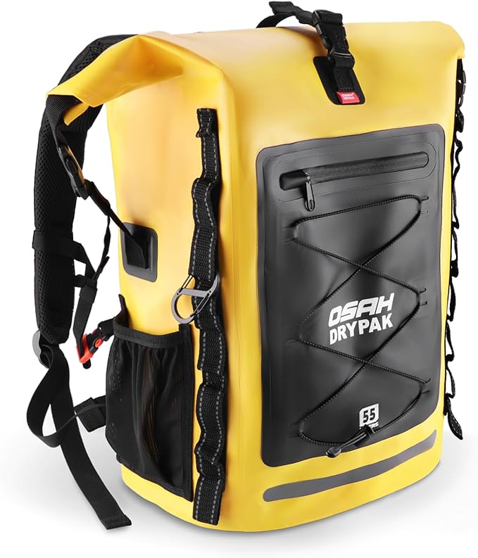 Waterproof Backpack Dry Bag 35L/55L – Heavy Duty Roll-Top Hiking Backpack for Travel, Kayaking, Boating, Camping, Rafting and Fishing
