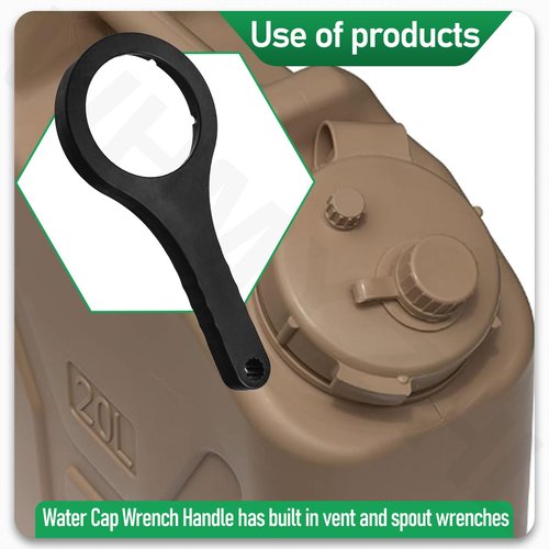 WHMYZHL Water Cap Wrench for Scepter LCI & Skilcraft Military Water Cans MWC 20L / 5Gal and 10L / 2.5Gal - Handle Has Built In Vent and Spout