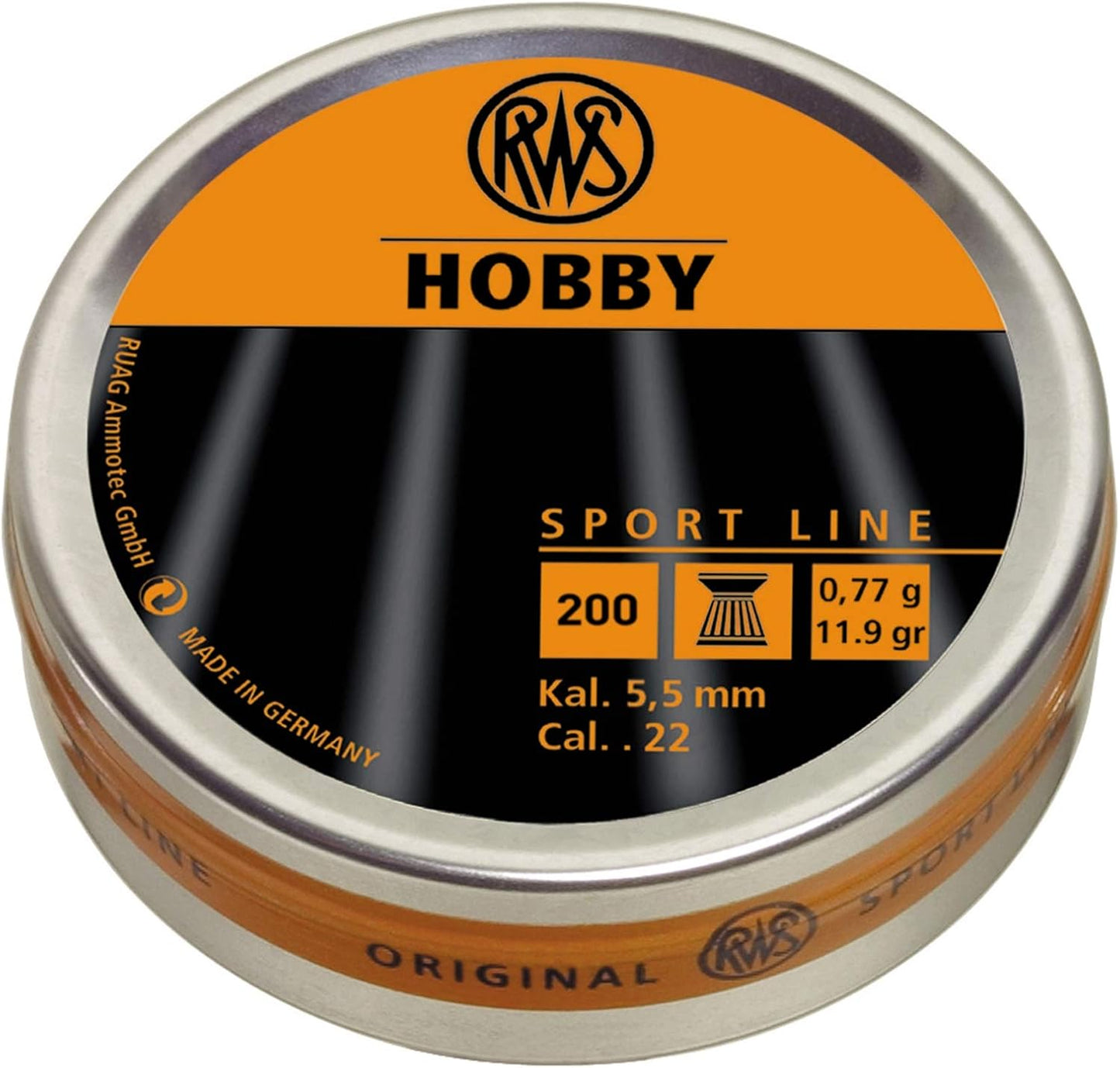 Rheinisch-Westfalische 2317400 RWS Hobby 2317400 Air Gun Ammo .177 Sport Line