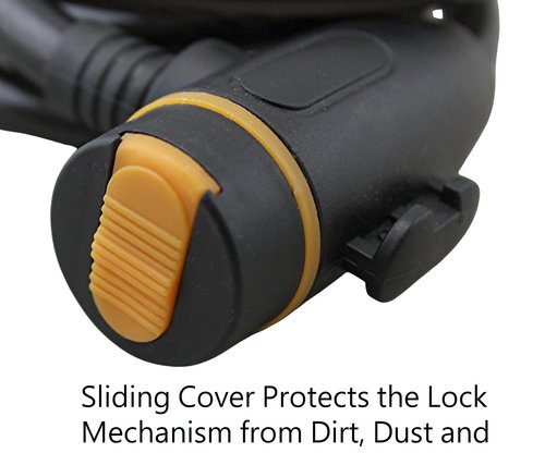 2-Pack Bicycle Locks with Keys and Mounting Brackets – 11.5mm x 47" Steel Security Cable for Bikes, Scooters & Outdoor Gear – Black PVC Coated