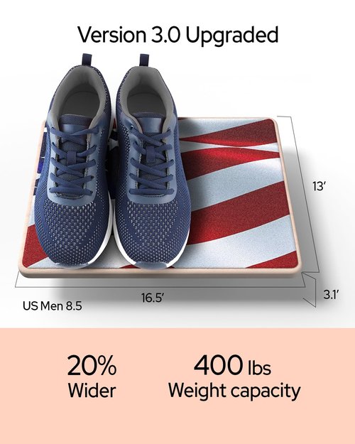 Sozzy 2-in-1 Balance Board and Slant Board, at-home Physical Therapy, Working on Balance, Calf Stretching, DIY Wooden Wobble Board, Version 3.0 Upgraded to 400 lbs (National Flag Color)