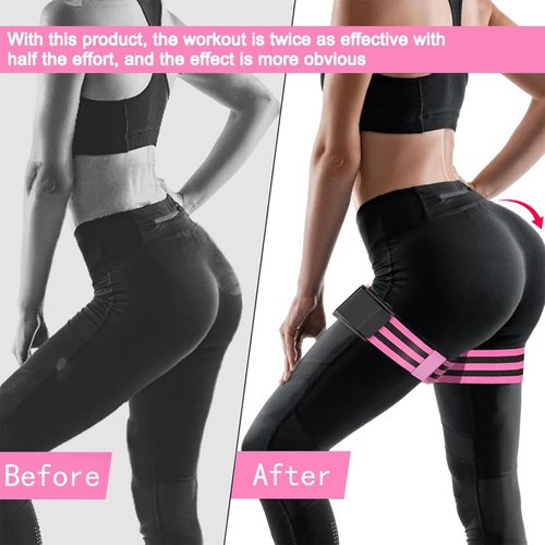 AITINIA Booty Bands, Booty Bands for Working Out,Blood Flow Restriction Bands,Adjustable BFR Training Bands,Best Fabric Resistance Bands for Exercising Your Butt, Squat, Thigh, Fitness (Pink)