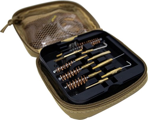Clenzoil Tactical Gun Cleaning Kit | .223, 5.56mm, 380, 9mm, 300, 7.62mm | Rifle & Pistol Kit | Includes CLP, Bore Brushes, Patches, Tools & More