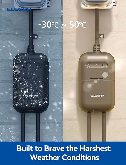 ELEGRP PQR21 Outdoor Smart Dimmer Plug Waterproof IP66, Smart WiFi Plug with 2 Individually Sockets, Compatible with Alexa & Google Assistant, Outdoor Dimmer for String Lights, UL Listed, 1 Pack