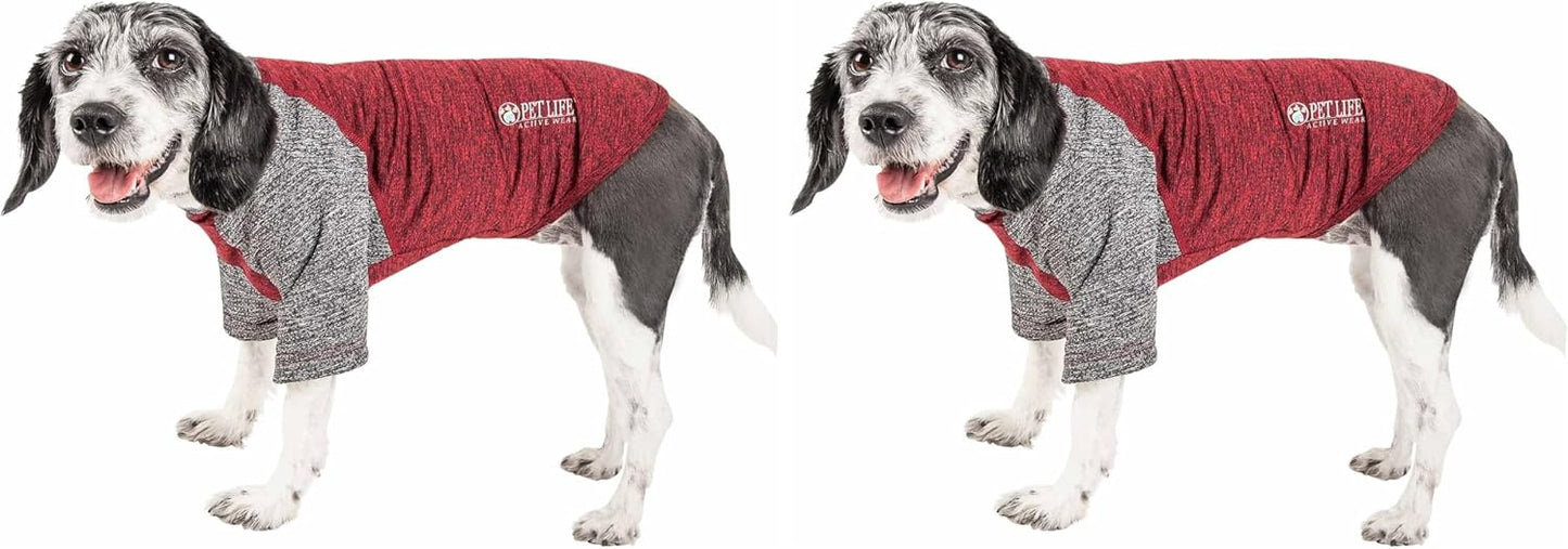Pet Life ® Active 'Hybreed' 4-Way Stretch Two-Toned Performance Dog T-Shirt X-Large
