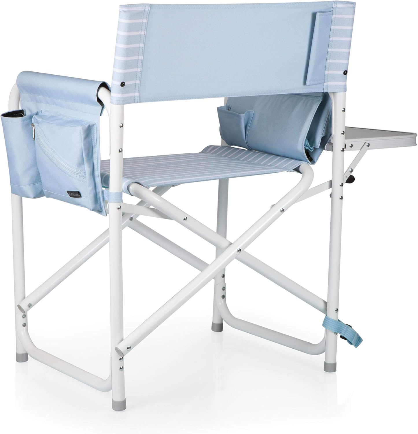 Picnic TIME Outdoor Directors Chair with Side Table, Beach Chair for Adults, Camping Chair with Table