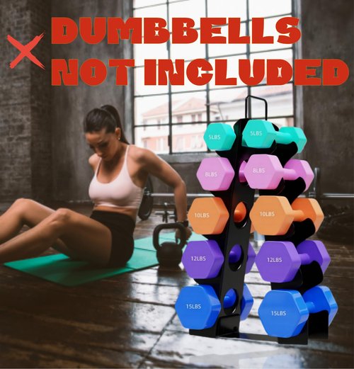 Weight Rack for Dumbbells, 5 Tiers Compact A-Frame Home Gym Organizer, Dumbbell Rack Stand Only, Alloy Steel Dumbbell Rack with Handle for Home Gym and Workout (Dumbbells Not Include)