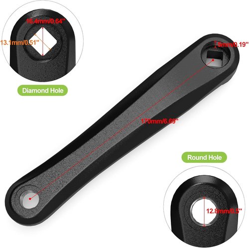 BAFANG Crank Arm Only Left Side 170mm Diamond Hole Crank