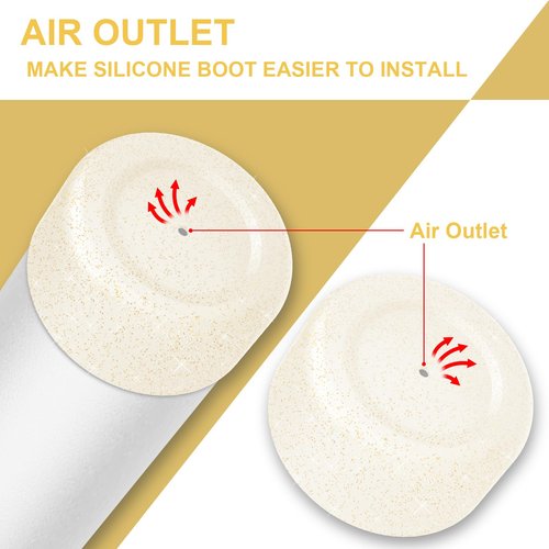 2 PCS Glitter Silicone Boot for Owala Water Bottle 32 oz, Anti-Slip Protective Sleeve for FreeSip/Twist/Flip Stainless Steel Water Bottles Accessories