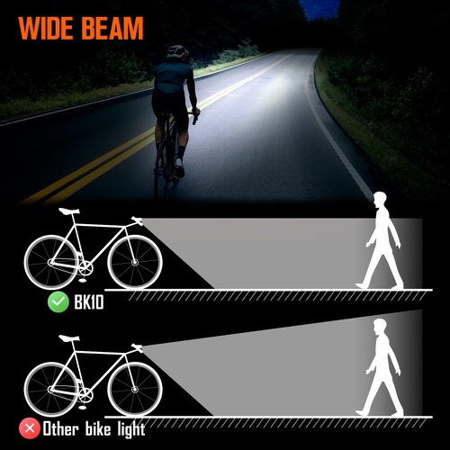 Nicron Bike Lights, 720 Lumens Bike Headlight，5 Modes USB Rechargeable Bicycle Light Super Bright, Bike Lights for Night Riding Waterproof IPX4 Bike Light.