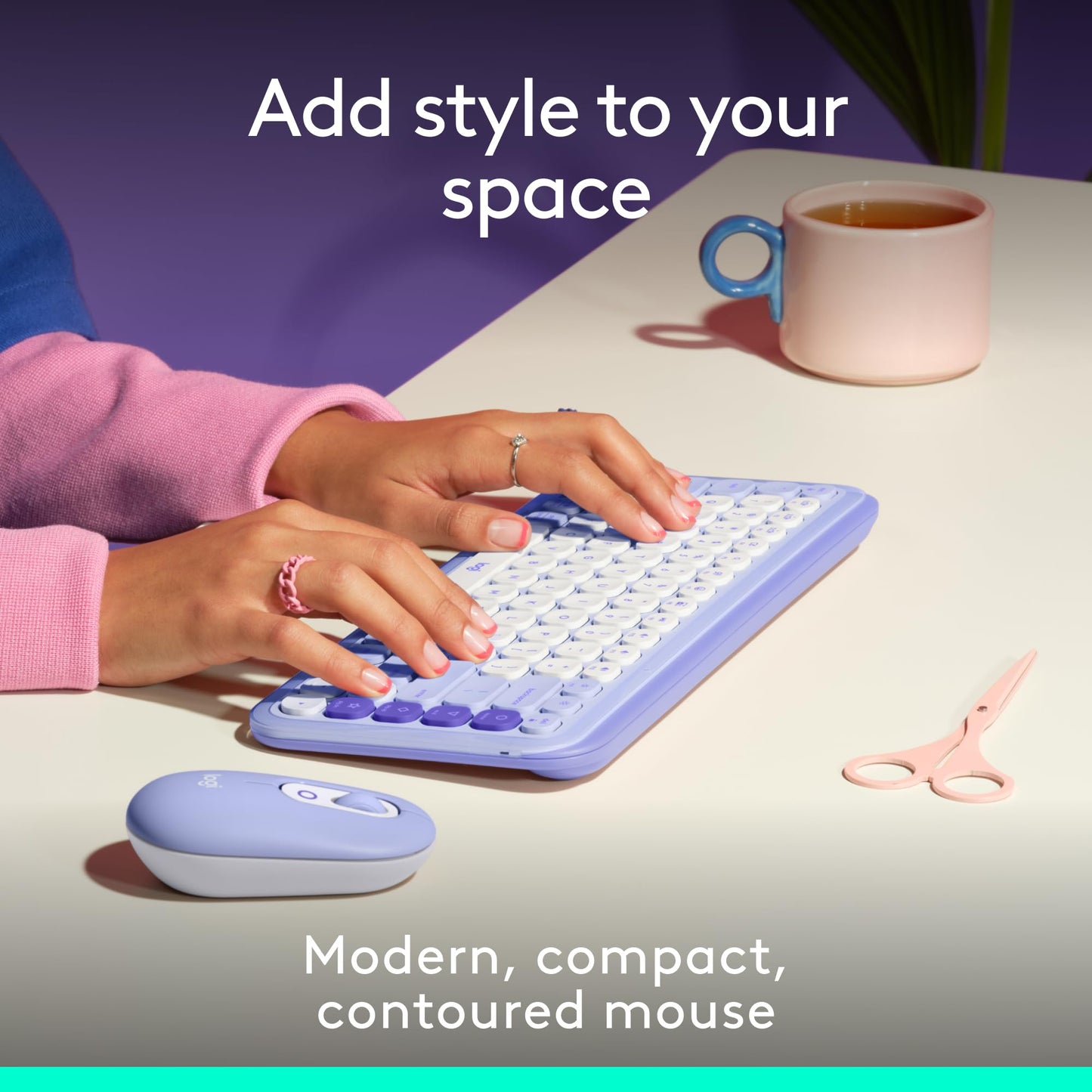Logitech POP Mouse, Wireless Mouse with Customizable Emojis, SilentTouch Technology, Precision/Speed Scroll, Compact Design, Bluetooth, Multi-Device, OS Compatible - Heartbreaker Rose