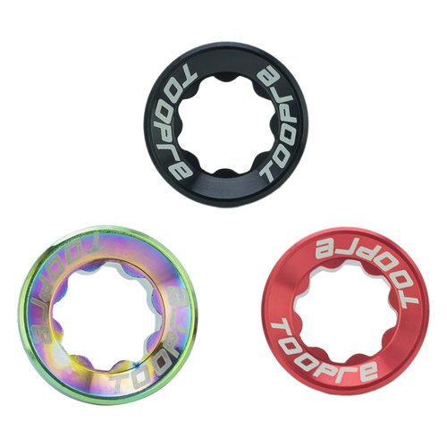 Saurka Crank Cap + Bike M20X8 Tool MTB Screws Crank Bolt for Shimano XT/XTR/SLX/Deore Series of Crankset Rainbow Cap+Golden Tool (Allen Key Included)