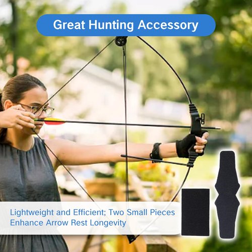 NIIIYTYB 4 Set Arrow Rest Felt Arrow Drop Away Tape Quality Design for Compound Bows, Recurve Bows Archery Grip Sight Felt Pad Anti-Slip Sticker for HDX Arrow Rest