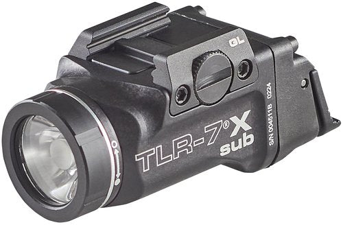 Streamlight 69405 TLR-7 X sub USB 500-Lumen 5000-Candela Weapon Light Designed Exclusively and Solely for Railed Glock 43X/48 MOS/43X/48 Rail Handguns with Mounting Kit, Key, and Multi-Tool, Black