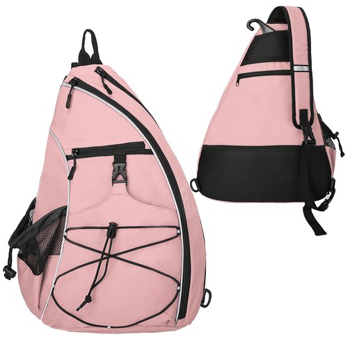 Pickleball Sling Bag – Adjustable Pickleball Backpack for Men & Women – Large Capacity w/Fence Hook, Water-Resistant, Anti-Theft Pocket – Lightweight & Comfortable for Paddles, Balls, Accessories