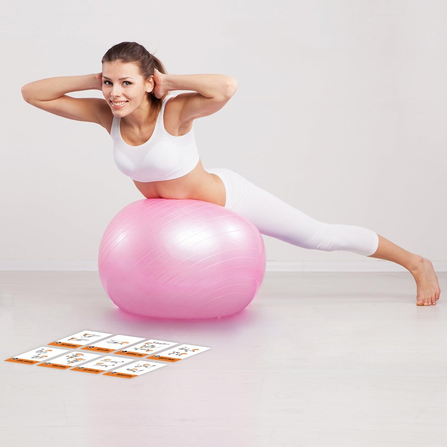 NewMe Fitness Yoga Pose Workout Cards, Instructional Fitness Deck for Women & Men, Beginner Fitness Guide to Training Exercises at Home or Gym
