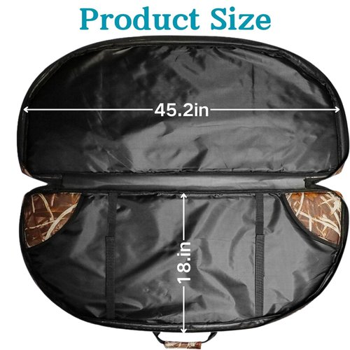 bangminda Compound Bow Case, 45" Soft Bow Bag with Arrow Pocket and Backpack Straps, Durable Bow Cases Archery Compound for Archery Accessories, Equipment