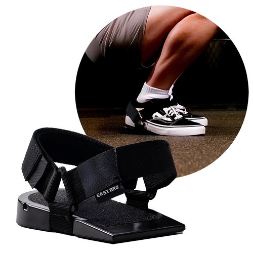 EAST BRO Squat Shoes Wedge Block for Weight Lifting - Attatchable Heel Elevated Slant board - Improve Mobility for Bulgarian Split Stand - Exercise Workout Calf Stretcher for Squats