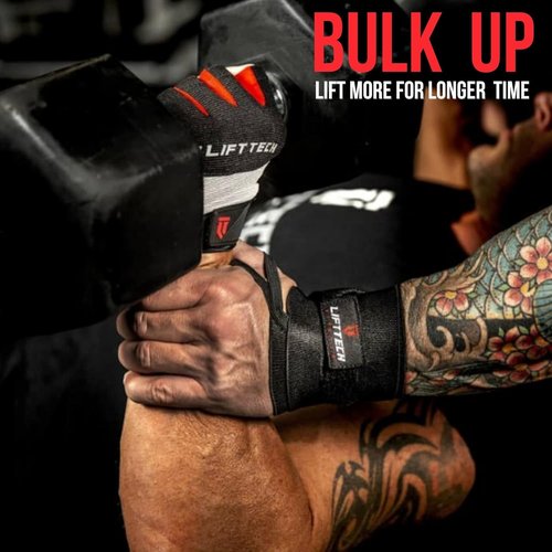 Elite Weight Lifting Gloves for Men - Black & White