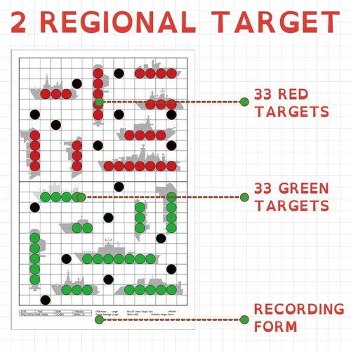 Datanly 50 Sheets Battle Target Bulk 17x25 Inch Paper Targets for Shooting Practice Shooting Range Accessories Paper Target Highly Visible and Bright Game Targets for Range or Outdoor