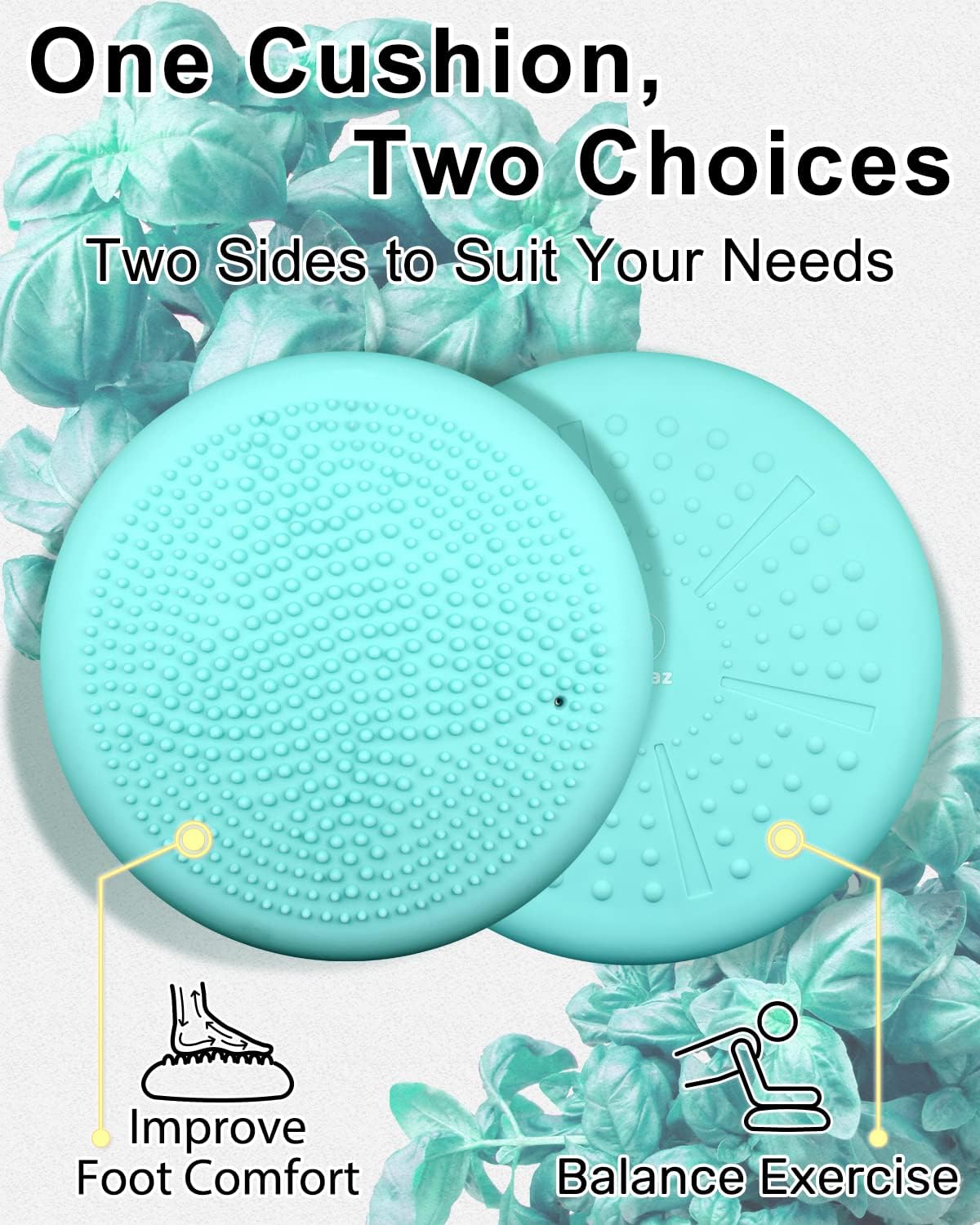 Tumaz Wobble Cushion - Wiggle Seat to Improve Sitting Posture & Stay Focused for Sensory Kids, Balance Disc to Core Strength & Flexible Seating [Extra Thick Balance Board, Pump Included Wobble Board]