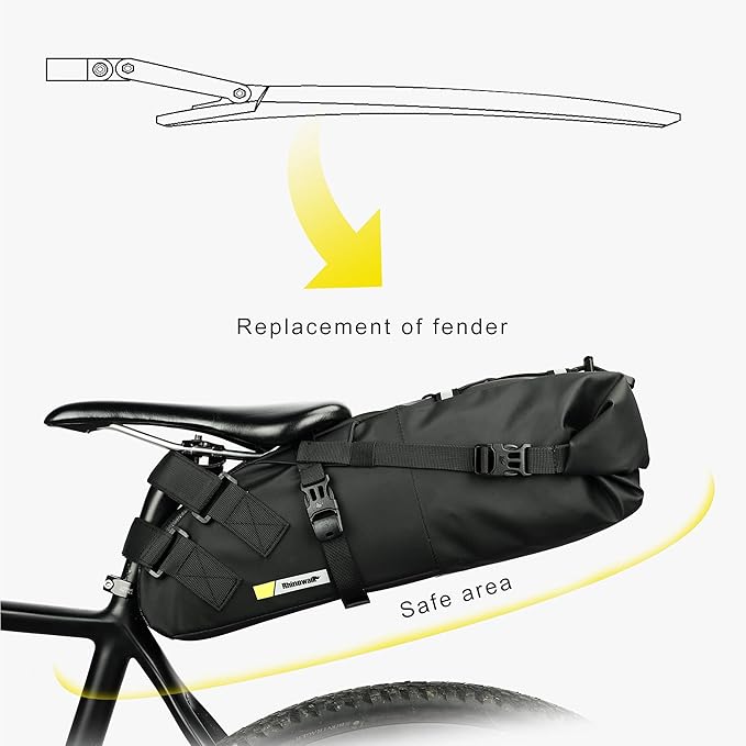 Rhinowalk Bike Saddle Bag 10/13L Waterproof Bicycle Under Seat Bag Cycling Storage Bag for Mountain Road Bike