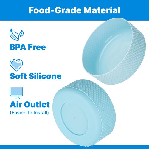 Bluwing Protective Silicone Boot Bottom for 64oz Hydro Flask Water Bottles, Anti-Slip Bottom Sleeve Cover Bumper, BPA Free（Black）