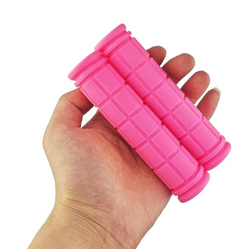 Zelerdo 1 Pair Bicycle Bike Handlebar Scooter Streamers,1 Pack Bike Bell and 1 Pair Bicycle Bike Grips (Pink Bell)