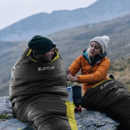 Cold Weather Mummy Sleeping Bag, Winter Sleeping Bag, 40-50℉ Sleeping Bags for Adults, Waterproof Lightweight Sleep Bag, Camping Gear for Backpacking Hiking Travel & Other Outdoor Activities