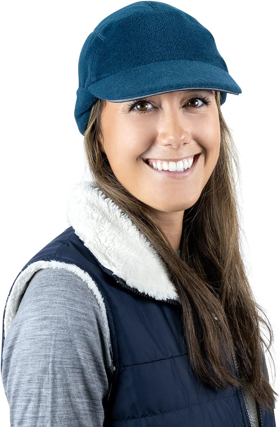 TrailHeads Fleece Ponytail Hat for Women – Trailblazer Reflective Winter Hat with Ponytail Hole for Workouts