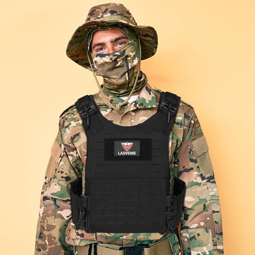 LASVENIS Tactical Vest for Men, Quick Release Lightweight Vests, Adjustable Breathable Weighted Vest