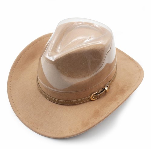 LIDHAY Wide Brim Felt Cowboy Hat for Women Men Western Suede Cowboy Cowgirl Hats 251 Camel