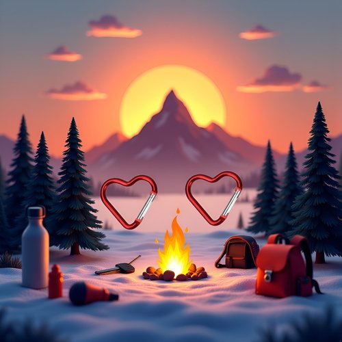 2Pcs Red Heart Shape Carabiners Keychain Clips Snap Hook Key Ring for Camping Accessories Backpack Water Bottle Aluminum Alloy Accessory and Keychain Carabiners，Accessories