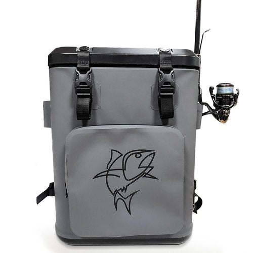 Fish Kill Bags Backpack Coolers Insulated Leak Proof, Fishing Backpack with Cooler Lightweight, Magnetic Closure Waterproof Durable for Camping & Hiking - Gray