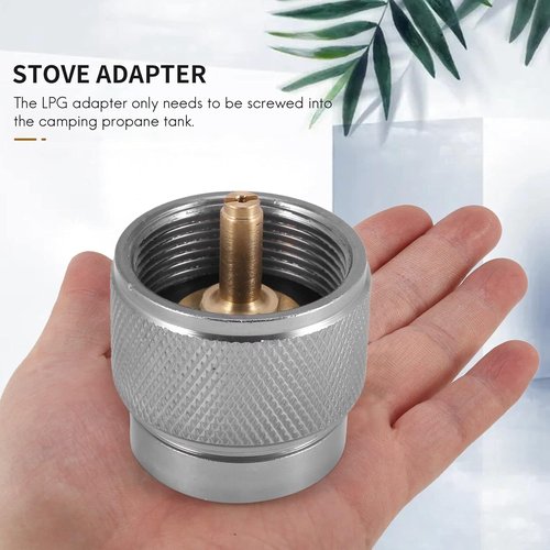 Propane Gas Tank Adapter Us Plug Outdoor Camping Stove Tank Converter for Mapp Gas Tank 1 Lb Cylinder Input Aluminum Alloy Camping Stoves