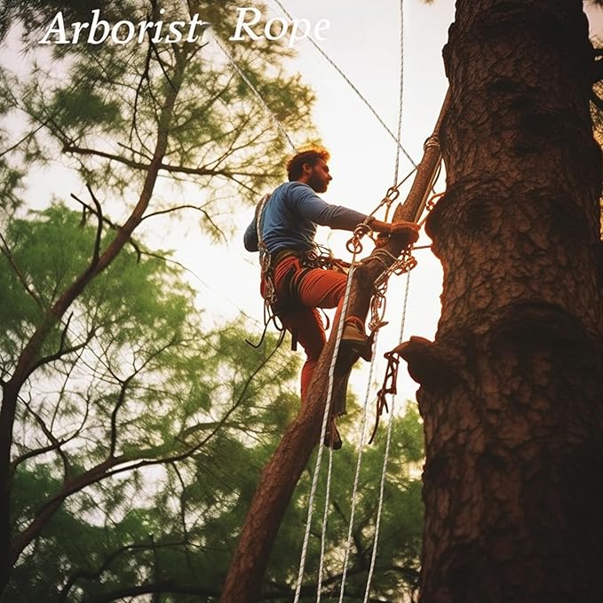 Arborist Rope Climbing Rope 48 Strands Polyester Rope(1/2in x 150ft) for Climbing Tree Swing Pulling Sailing