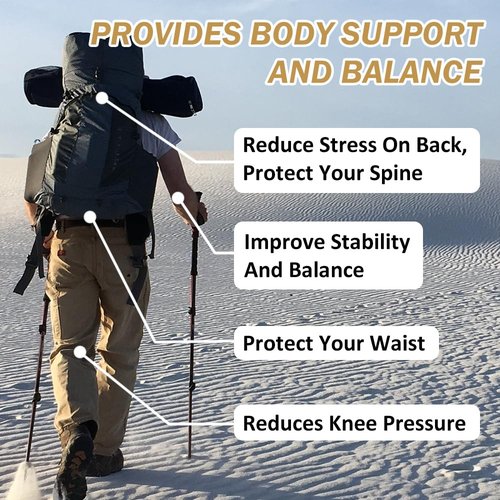 Hiking Poles - AYAMAYA Telescopic Collapsible Trekking Poles with Quick Twist Lock System - Lightweight Aluminum Alloy Telescopic Walking Sticks for Hiking Backpacking Mountaining Seniors Balance