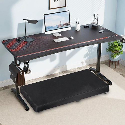 Klmnop Walking Pad Cover, Waterproof and Dustproof Under Desk Treadmill Cover, Fit for 54-57 Inch Portable Folding Treadmill Home & Office(Black)