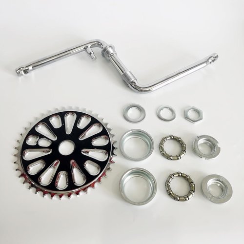 2”Cup Wide Pedal Crank Kit, One-Piece Crank, for 2- Stroke Motor,Gas Motorized Bicycle 48cc/66cc/80cc
