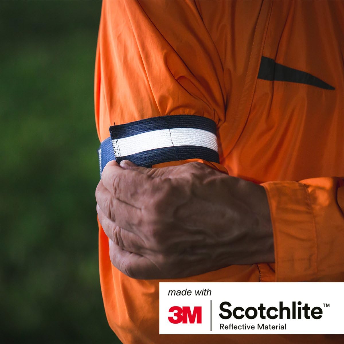 Salzmann Reflective Elastic Arm and Leg Bands | Made with 3M Scotchlite | Set of 4