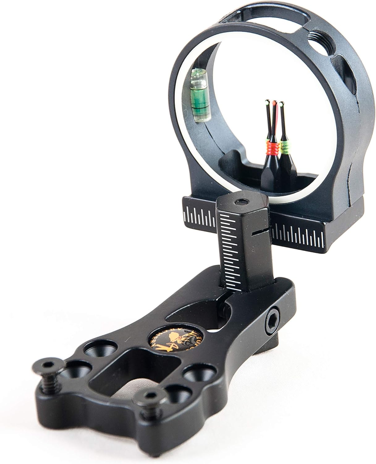 TOPOINT 3 Pin Bow Sight - Adjustable Fiber Optic, Brass Pins, Aluminum - Right/Left Handed