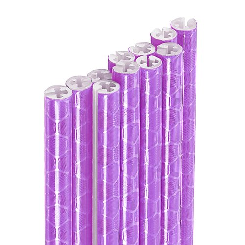 HARFINGTON 72pcs Bike Reflective Spoke Skins 0.2" Plastic Bicycle Spoke Reflectors Spoke Covers Trim Wrap Wheel 360°Visibility for Road Mountain Bike Motorcycles Decoration, Purple